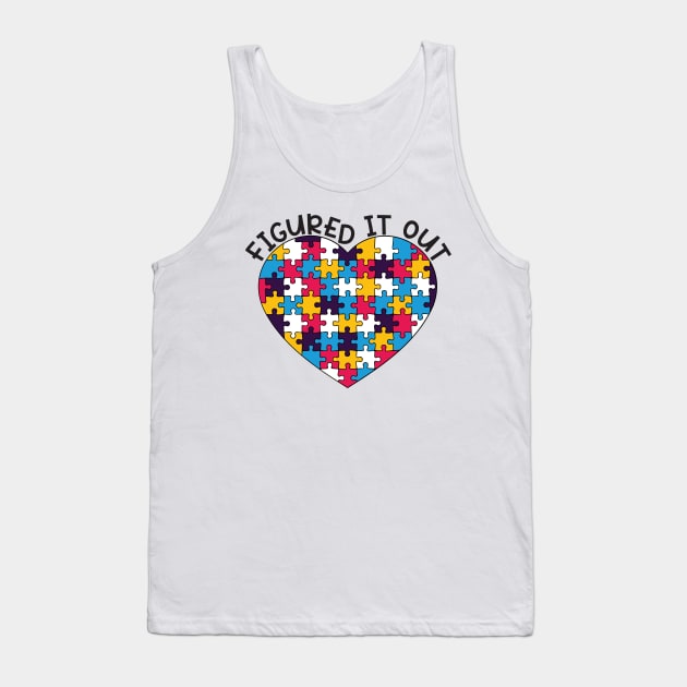 "Figured It Out" Polyamory Pride - Puzzle Heart Tank Top by LaLunaWinters